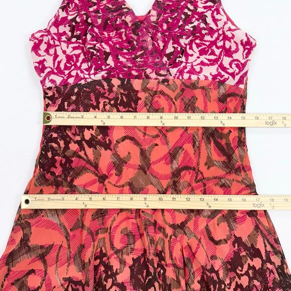 Rabbit Rabbit Rabbit Women's 90s Handkerchief Hem Dress Size 10 Red Pink - Picture 13 of 15